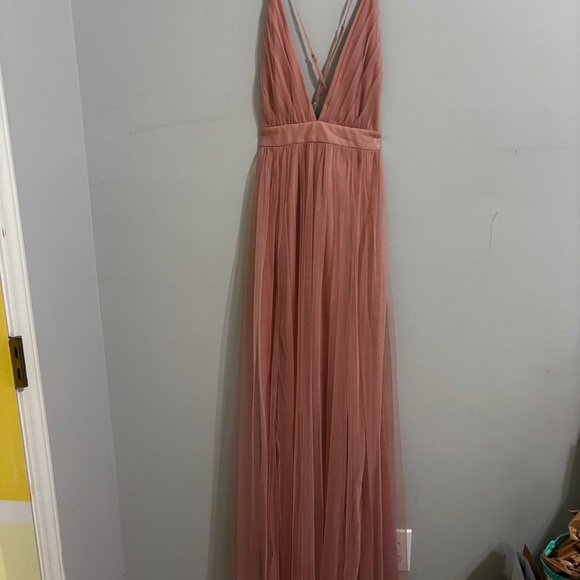 Windsor Blush Pink Maxi Prom Dress - Picture 3 of 9